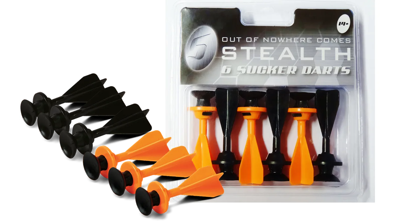 Darts-Pack= 6 Darts-Pfeile sz/oe f. SPORT-Armbrüste STEALTH - Bild 1