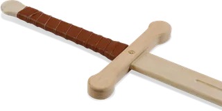 Zweihandschwert Birke, braune Kunstlederwicklung 107cm - Bild 2