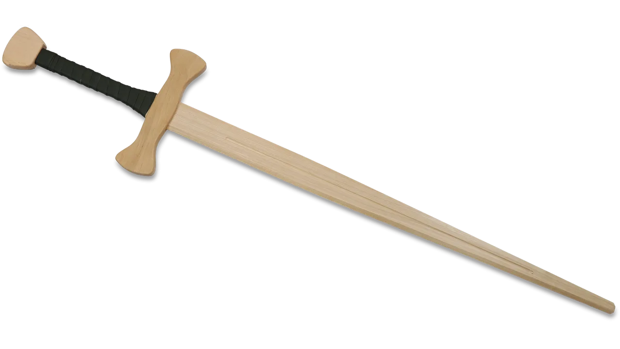 Zweihand-Schwert 'Bärenschlag' 107cm, Griff grün umwickelt - Bild 1