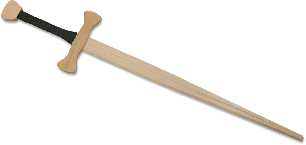 Zweihand-Schwert 'Bärenschlag' 107cm, Griff grün umwickelt - Bild 1