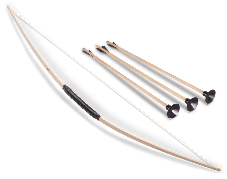 Kinder-Bogen, Eschenholz, ca.90cm +3x 1204 Pfeile - Bild 1