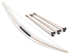 Kinder-Bogen, Eschenholz, ca.90cm +3x 1204 Pfeile - Bild 1