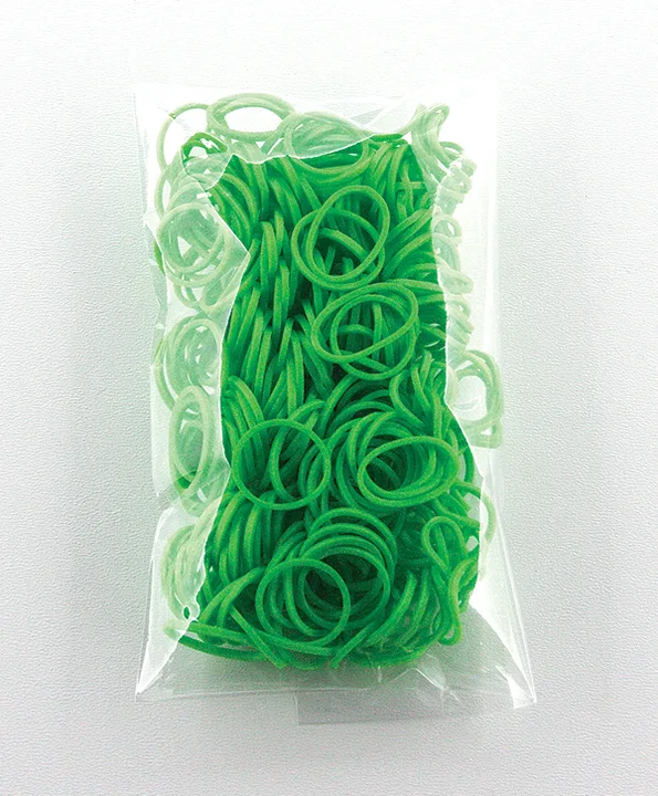 300 Stück + 12 S-Clips Elastiplay-Bänder grasgrün - Bild 1