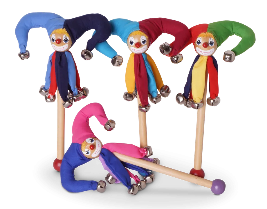 Narrenstab groß, m. Glöckchen, sortiert - Bild 1