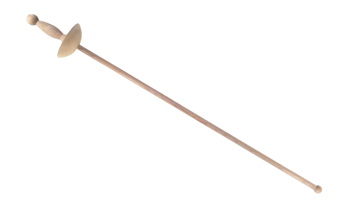 Glocken Degen Buche gedrechselter Griff, ca. 77cm, geölt - Bild 1