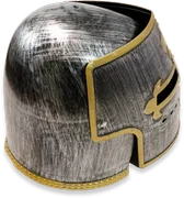 Beckenhaube mit Klappvisier, Kunststoff, Titan/Gold - Bild 6