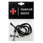 Templer-Kreuz, Schmuckanhänger mit Lederband - Bild 2