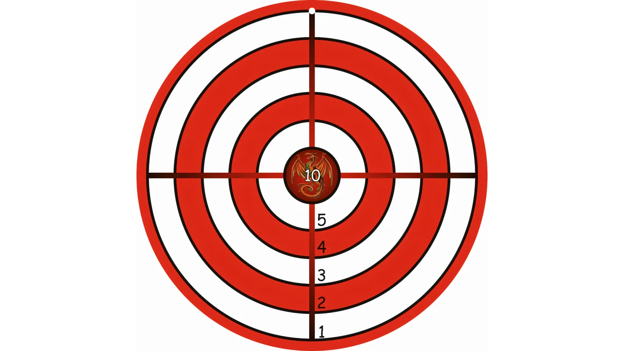 Holz-Zielscheibe Classic, rot/weiss, Ø 32cm