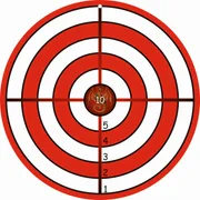 Holz-Zielscheibe Classic, rot/weiss, Ø 32cm