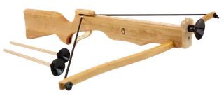 Kinder-Armbrust Erlenholz geölt +3x Armbrustbolzen mit Saugnapf 1246 - Bild 1
