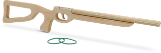 Kinder-Gewehr m Funktion, 'Wettkampf' Erle (schießt Gummis) - Bild 1