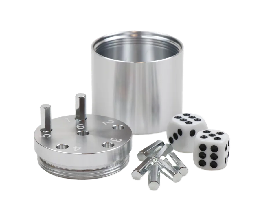 SUPER SIX "Travel" Alu, Silber, Premium, 5+Ø5cm, Reisespiel - Bild 1