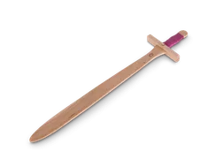 Schwert Prinzessin, Birke, pinke Kunstlederwickelung, 56 cm - Bild 1