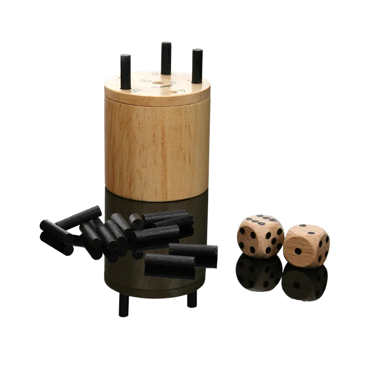 SUPER SIX "Travel" aus HOLZ, 5cm+ Ø 5cm, Premium, Reisespiel - Bild 1