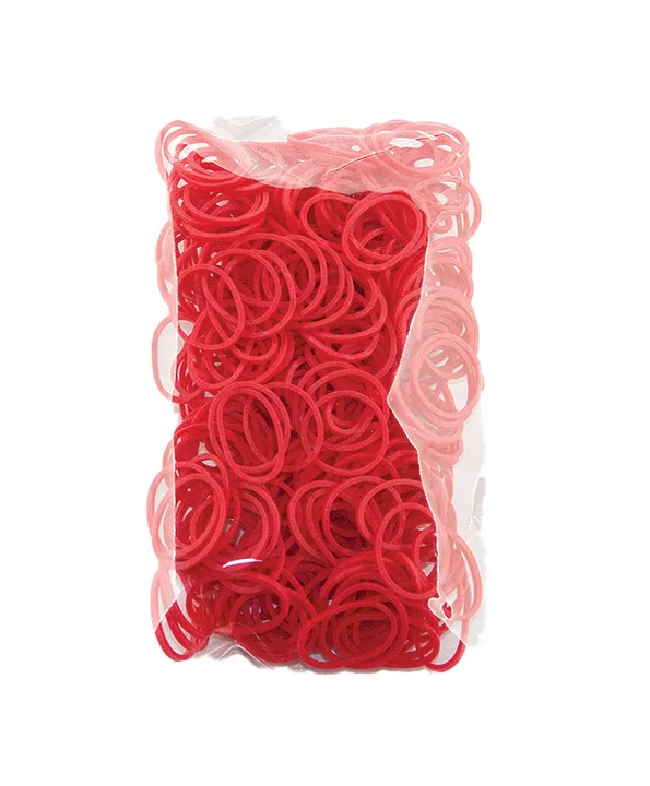 100 Stück + 5 S-Clips Elastiplay-Bänder rot - Bild 1