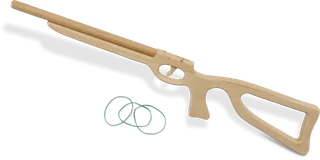 Kinder-Gewehr m Funktion, 'Wettkampf' Erle (schießt Gummis) - Bild 4