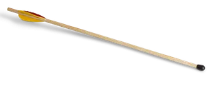 SPORT-Pfeil 50cm, mit Pfropfen, Selfnocke,Truthahnfedern - Bild 1