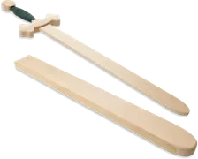 Schwert Edelmann Set, 56cm natur m. grüner Wickelung - Bild 1