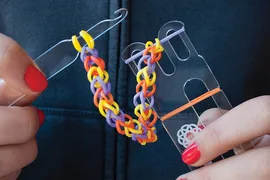 Starter-Kit:1 Loom-Schablone+ 300 Bd.multicolor+ 12 S-Clips - Bild 4