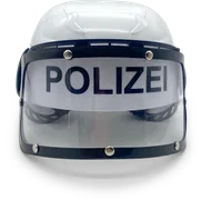 Kinder-Polizeihelm mit klappbarem Visier, Kunststoff, weiß/schwarz - Bild 5