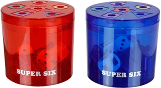 SUPER SIX "Family" ABS Blau,10+Ø10cm, Beidseitig bespielbar! - Bild 5