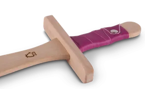 Dolch Prinzessin, Birke, pinke Kunstlederwickelung, 37 cm - Bild 2