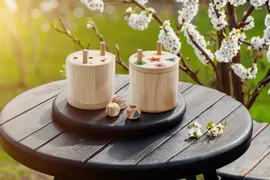 SUPER SIX "Family" HOLZ, 10+Ø10cm, Beidseitig bespielbar! - Bild 7