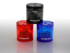 SUPER SIX 3er-SET "Travel" aus ABS - Rot, Blau & Schwarz, 5cm+ Ø 5cm, Reisespiel - Bild 10
