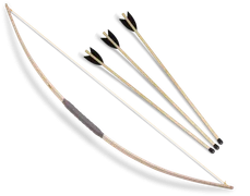 Sport-Bogen Esche,120cm +3x1253, 50cm Pfropfen-Pfeil - Bild 1