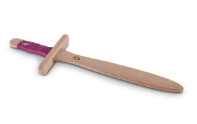 Dolch Prinzessin, Birke, pinke Kunstlederwickelung, 37 cm - Bild 3