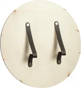 RÖMER-/Hopliten-Schild, Holz bunt, Ø 40cm, Doppelledergriffe - Bild 2