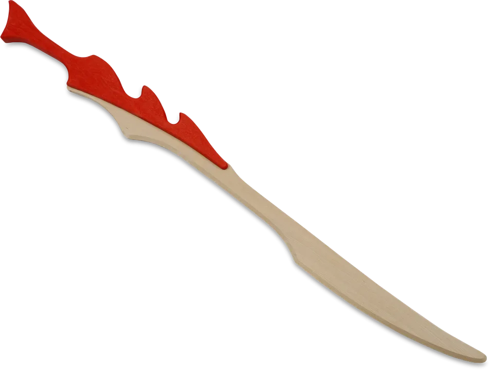 Langschwert 'Rote Drachenschuppe', teilbemalt, 67cm - Bild 1