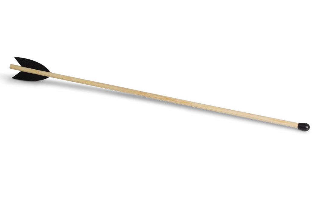 Pfeil 40cm, mit Pfropfen, lederbefiedert, f. Bogen b.100cm - Bild 1