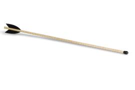 Pfeil 40cm, mit Pfropfen, lederbefiedert, f. Bogen b.100cm - Bild 1