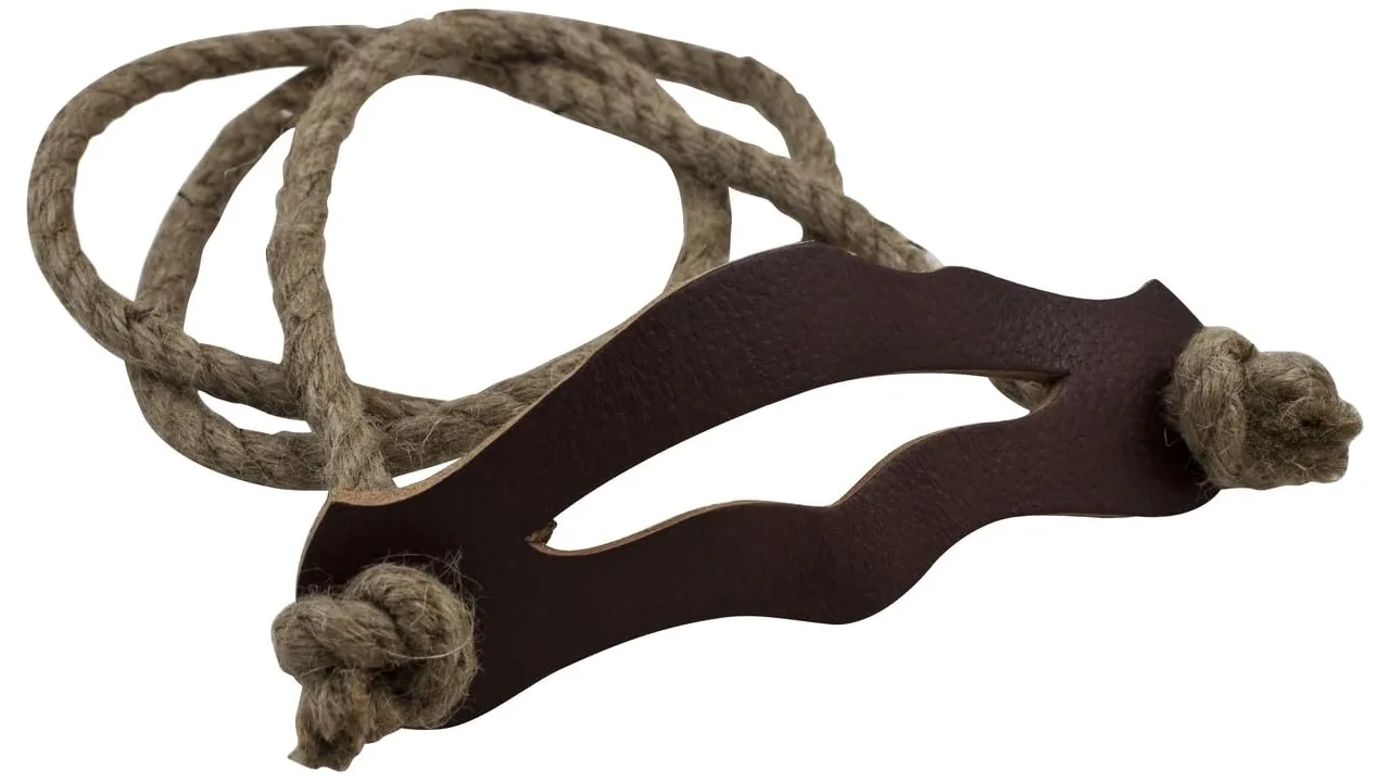 Schwertgürtel, Leder mit Hanfseil, ca. 1m lang - Bild 1