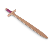 Schwert Prinzessin, Birke, pinke Kunstlederwickelung, 56 cm - Bild 3
