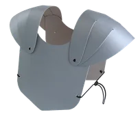 Brustpanzer silber, stab. Karton mont. - Bild 1