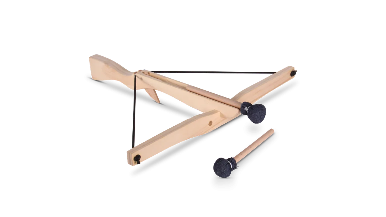 Kinder-Armbrust Voll-Holz, +2 gepolsterte Pfeile + 1 Korken - Bild 1