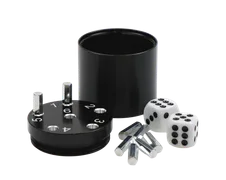 SUPER SIX "Travel" Alu, Schwarz Premium, 5+Ø5cm, Reisespiel - Bild 1