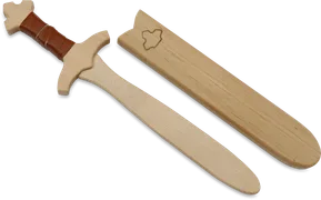 Dolch Set mit Holzhülle 'König Edward' 40cm, braune Wickl. - Bild 1