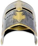 Beckenhaube mit Klappvisier, Kunststoff, Titan/Gold - Bild 4