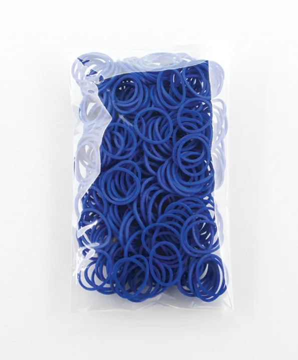 100 Stück + 5 S-Clips Elastiplay-Bänder navyblau - Bild 1