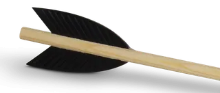 Pfeil 40cm, mit Pfropfen, lederbefiedert, f. Bogen b.100cm - Bild 2