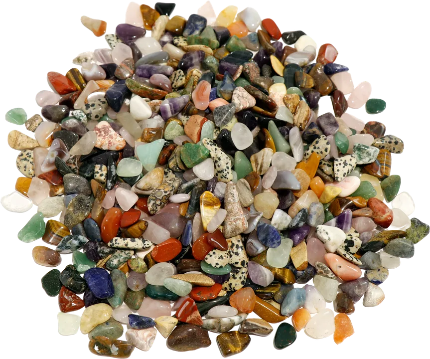 Echte Halbedelsteine A-Qualität, ca 1.000 g (1 kg) im Beutel, 15-35mm - Bild 1