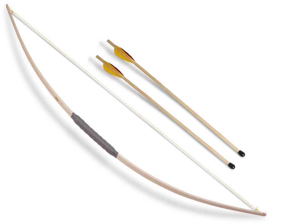 Sport-Bogen Esche 120cm +2x 1259 Pfeil Truthahnfedern - Bild 1