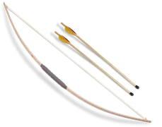 Sport-Bogen Esche 120cm +2x 1259 Pfeil Truthahnfedern - Bild 1