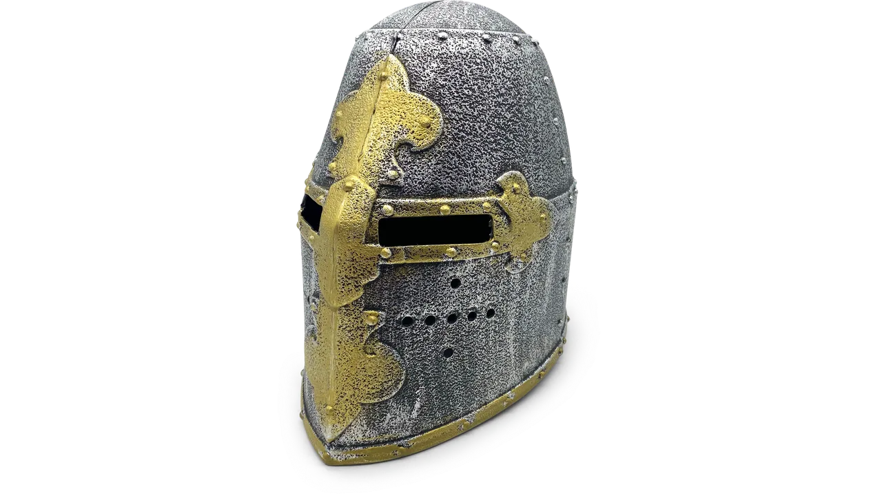 Kinder-Topfhelm 'Bourbonische Lilie' aus Kunststoff Silber/Gold - Bild 1