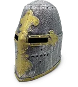 Kinder-Topfhelm 'Bourbonische Lilie' aus Kunststoff Silber/Gold - Bild 1