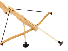 Kinder-Armbrust Erlenholz geölt +3x Armbrustbolzen mit Saugnapf 1246 - Bild 3