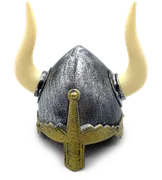 Ritterhelm Wikinger, Kunststoff, abnehmbare Hörner, Silber/Gold - Bild 2